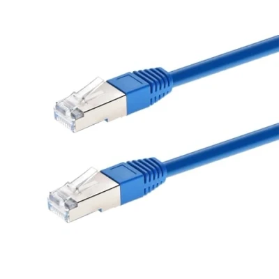 Abbildung von Monoprice Cat6A Patchkabel, doppelt geschirmt (S/FTP), 26 AWG, 10 G, reines Kupfer, geformt, RJ45, Ethernet Kabel, Entegrade Serie, 30,5 m, Blau