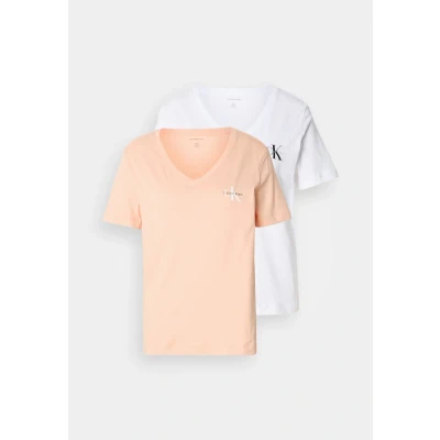 Abbildung von Calvin Klein Jeans Kurzarmshirt »A Logo VN 2 pack Tee«, (Packung, 2er Pack), Mit V Ausschnitt