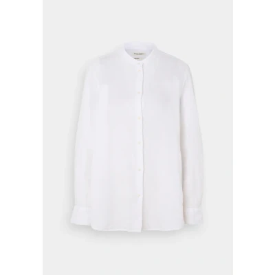 Abbildung von Marc O&#039;Polo Blouse Flared Shape LONG Sleeve Stand UP Collar Solid Hemdbluse, Damen, Größe: 34, White