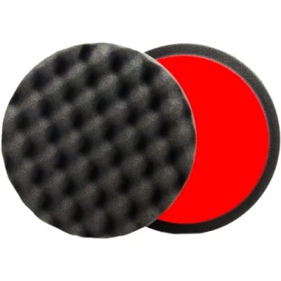 Abbildung von ALCLEAR 5616030F Finishpad gegen Hologramme, 2er Set, Auto Polierschwämme, gewaffelt, Durchmesser: 160x30 mm, anthrazit, Polierpad polieren Pad Schwamm Polierschaum f. Poliermaschine