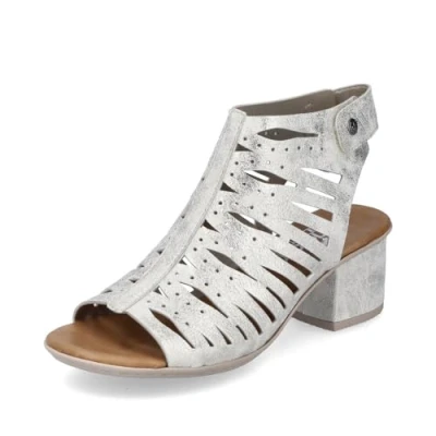 Abbildung von Rieker Schaftsandale, Damen, Größe: 38, Beige gold Schuhe