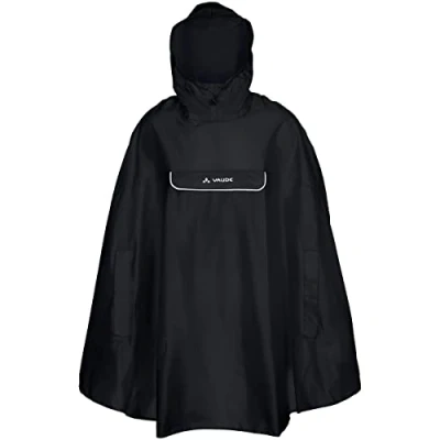 Abbildung von Vaude Valdipino Poncho Regenjacke / wasserabweisende Jacke, Herren, Größe: Small, Black