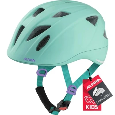 Abbildung von ALPINA XIMO L.E. Leichter, Sicherer &amp; Bruchfester Fahrradhelm Mit Optionalen LED Licht Für Kinder, turqouise matt, 47 51 cm