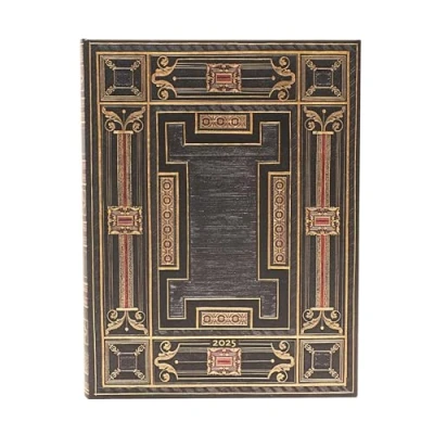 Abbildung von Paperblanks 12 Monatskalender 2025, Onyx, Ultra, Tagesüberblick, Elastikband Verschluss