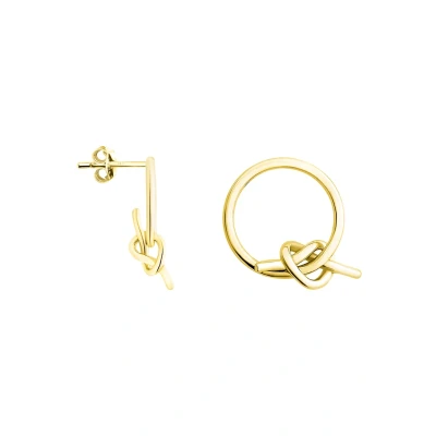 Abbildung von SOFIA MILANI Damen Ohrringe 925 Silber vergoldet/golden Kreis Herzen Ohrstecker E1314