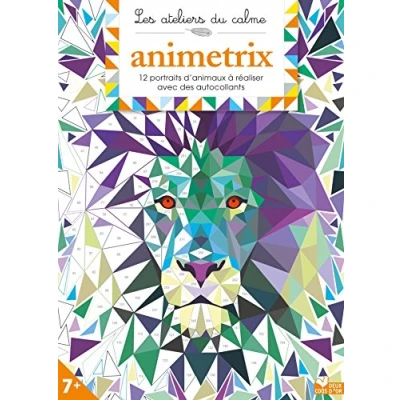 Abbildung von Animetrix cahier avec autocollants: 12 portraits d&#039;animaux à réaliser des autocollants