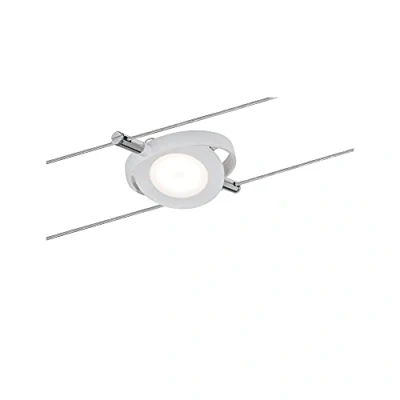 Abbildung von Paulmann 94088 Seilsystem Seil Leuchte RoundMac LED 1x4W Lampe für 12V DC Spot Weiß matt Seilleuchte inklusive fest verbautem Leuchtmittel