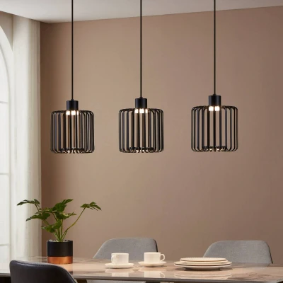 Abbildung von EGLO connect LED Hängeleuchte Ginestrone Z, 3 fl., schwarz