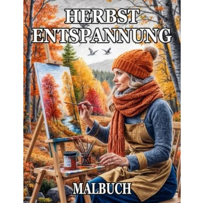 Abbildung von Herbst Entspannung Malbuch: 50 entspannt herbstliche Motive für Erwachsene und Jugendliche zum Ausmalen Stressabbau mehr Achtsamkeit