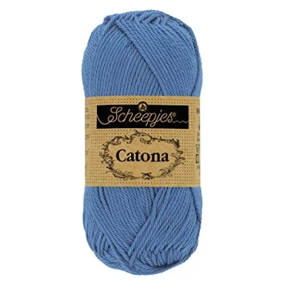 Abbildung von Scheepjes 261 Capri Blau Catona Garn 1x50g