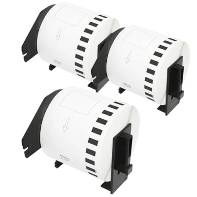 Abbildung von Doree DK 22205 DK22205 Etikettenrollen (Endlos) für Brother P Touch QL 500 500A 500BS 500BW (3 Packungen)