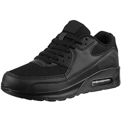 Abbildung von Elara Damen Herren Sneaker Unisex Sport Laufschuhe Turnschuhe Chunkyrayan H001 Z001 Black 39