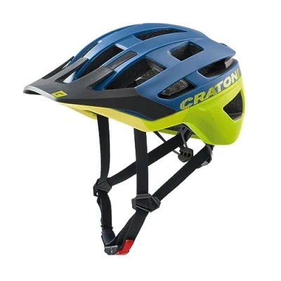 Abbildung von Cratoni Helmets Unisex Erwachsene AllRace Fahrradhelm, blau gelb, M L 56 61