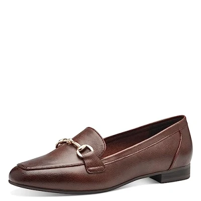 Abbildung von Marco Tozzi Slipper, Damen, Größe: 36, Chestnut Hochwertiges lederimitat