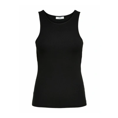 Abbildung von ONLY Damen Geripptes Tank Top Basic Shirt Rundhals Oberteil Ärmellos in Struktur RIPP ONLKENYA