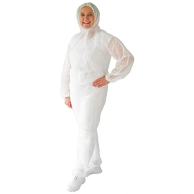 Abbildung von ARNOMED PP Schutzanzug Einweg Weiß, 1x Ganzkörperanzug Gr XL (140x178 cm), Lackier &amp; Maleranzug mit Kapuze, Arbeits Overalls für Herren/Damen, latexfreie Schutzkleidung, Einweganzug
