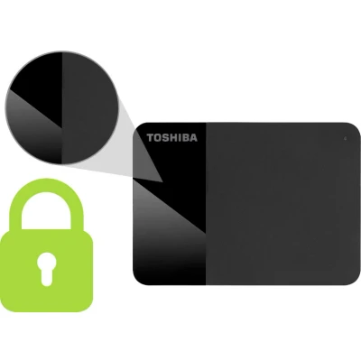 Abbildung von Toshiba 1 TB Canvio Ready — tragbare externe 2,5 Zoll Festplatte mit USB 3.2 Gen High Speed, kompatibel Microsoft Windows 8.1, 10, 11 und macOS, schwarz (HDTB410EK3AA)