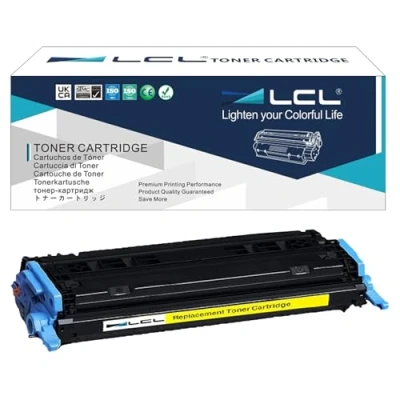 Abbildung von LCL Remanufactured Tonerkartusche 124A Q6002A 707 CRG707 (1 Gelb) Ersatz für HP Laserjet 1600 2600 2605 1015 1017Color Series 2600n 2605d 2605dn xi 2605dtn CM1015 CM1015mfp CM1017mfp CM1017