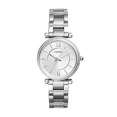 Abbildung von Fossil Carlie Uhr silvercoloured, Damen, Größe: One Size, Silver coloured