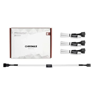 Abbildung von Noctua NA SEC1 chromax.white, 3 Pin/4 Pin Verlängerungskabel (30cm, Weiß)