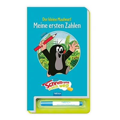 Abbildung von Schreib und wisch weg &quot;Der kleine Maulwurf&quot;: Zahlen: Übungsbuch Vorschulbuch Beschäftigungsbuch