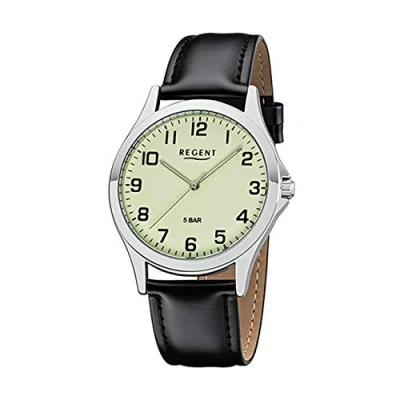Abbildung von Regent Herren Analog Miyota 2035 Uhr mit Kunstleder Armband 11110757