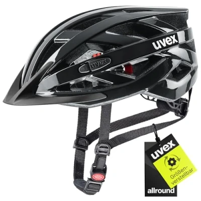 Abbildung von uvex i vo 3D leichter Allround Helm für Damen und Herren individuelle Größenanpassung erweiterbar mit LED Licht black 52 57 cm