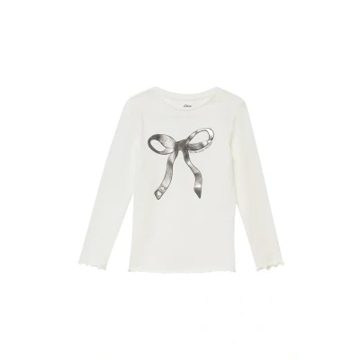 Abbildung von s.Oliver Junior Mädchen 2171381 T Shirt Langarm, 0210, 116 122 Grande Taille