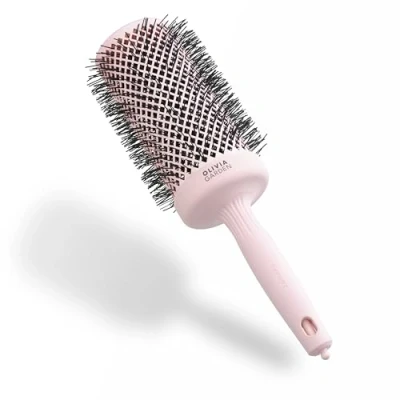Abbildung von Olivia Garden Expert Blowout Speed Pastellrosa 65 Keramik Rundbürste mit extra langem Barrel für 25% schnellere Blowouts