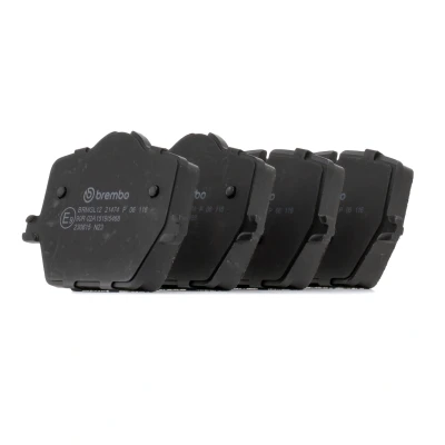 Abbildung von BREMBO P 06 116 Bremsbelagsatz für Verschleißwarnanzeiger vorbereitet mit Bremssattelschrauben, Anti Quietsch Blech Zubehör BMW: 3 Saloon