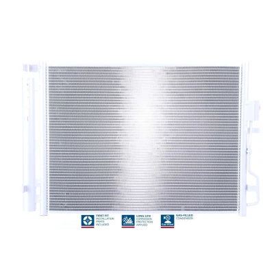 Abbildung von NISSENS 941072 Klimakondensator mit Trockner Aluminium 531 R 134a