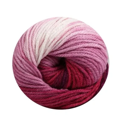 Abbildung von 1 x 100 g Wollbiene Batik Gramm Wolle mit Farbverlauf mehrfarbig Multicolor Strickwolle Häkelwolle (5300 beere weiß)