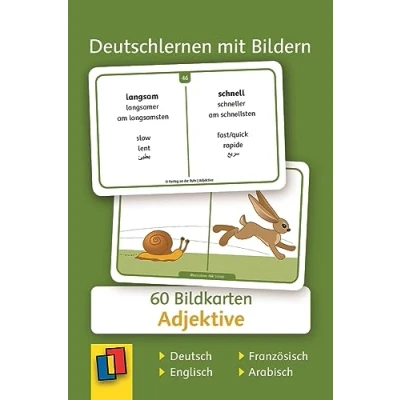Abbildung von Adjektive: 60 Bildkarten auf Deutsch, Englisch, Französisch und Arabisch (Deutschlernen mit Bildern)