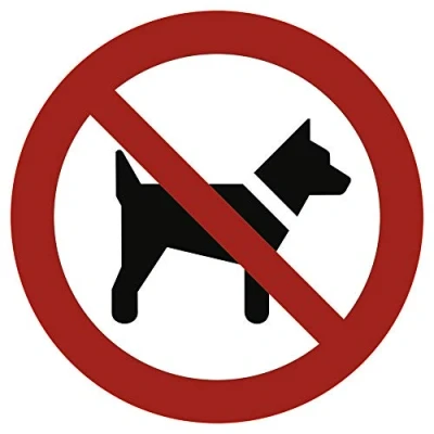 Abbildung von Schild Mitführen von Hunden verboten gemäß ASR A1.3 / DIN 7010 Alu 20 cm Ø (Hundeverbot, Verbotsschild) wetterfest