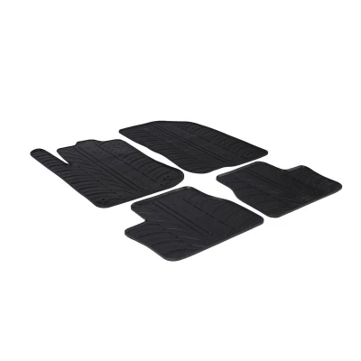 Abbildung von Gledring 0159 Fußmattensatz Gummi vorne und hinten 4 schwarz 750mm 550mm