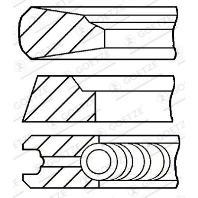 Abbildung von GOETZE ENGINE 08 437600 00 Kolbenringsatz 127