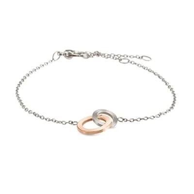 Abbildung von Boccia Damen Armband aus Titan in der Farbe Silber/Rosegold, antiallergen, 21cm, 03029 02