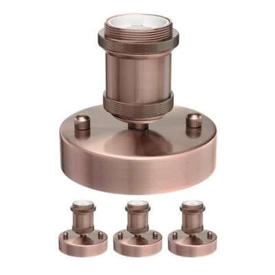 Abbildung von ledscom.de 4 Stück Deckenleuchte/Lampenfassung RETRA, bronze matt, 1x E27 max. 60W