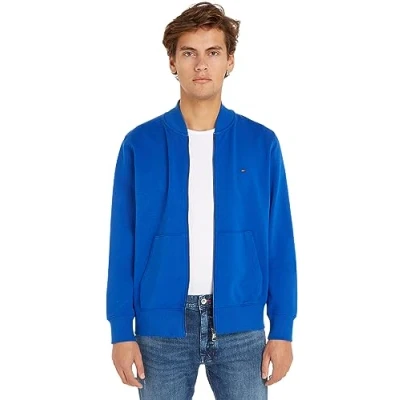 Abbildung von Tommy Hilfiger Herren Cardigan Baseball Collar mit Reißverschluss, Blau (Ultra Blue), L