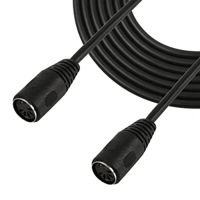 Abbildung von CERRXIAN 10FT MIDI DIN Kabel, 5 PIN Buchse auf Buchse, Audiokabel für Keyboard Synthesizer, Orgel, E Piano, Gitarre (3)