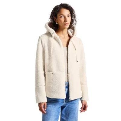 Abbildung von Street One MIT Kapuze Fleecejacke, Damen, Größe: 42, Beige
