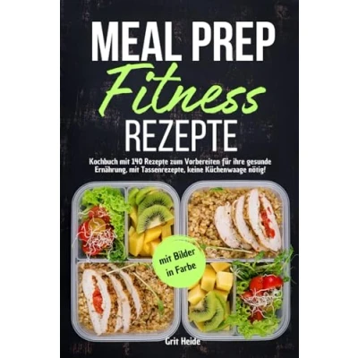 Abbildung von Meal Prep Fitness Rezepte: Kochbuch Mit 140 Rezepte zum Vorbereiten für Ihre gesunde Ernährung, Tassenrezepte, keine Küchenwaage nötig! Bildern in Farbe