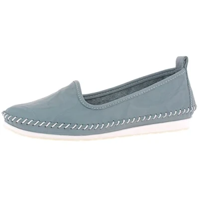 Abbildung von Andrea Conti Damen Slipper 0027449 Ballerina Mokassins, Größe:37 EU, Farbe:Blau
