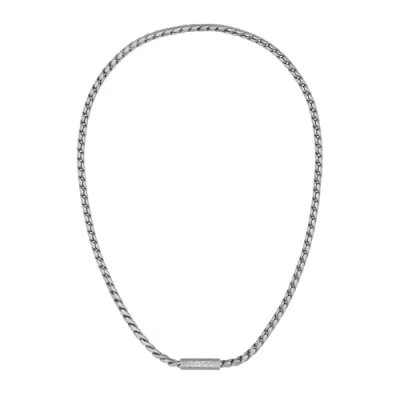 Abbildung von BOSS Doran Halskette silvercoloured, Herren, Größe: One Size, Silver coloured