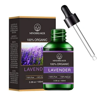 Abbildung von Organisches ätherisches Lavendelöl, duftende Öle mit organischer Aromatherapie 100% reine therapeutische ätherische von höchster Qualität (100 ml)
