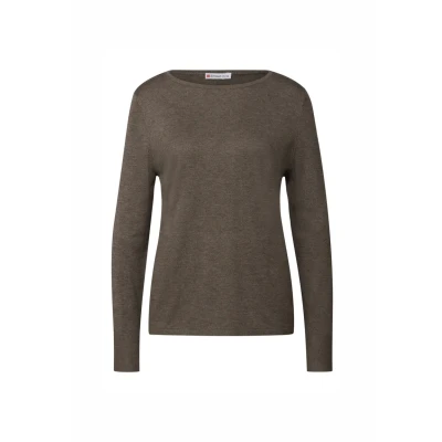 Abbildung von Street One Basic Strickpullover, Damen, Größe: 46, Braun