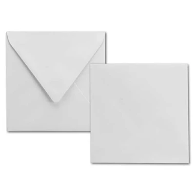 Abbildung von 25x quadratische Briefumschläge hochweiß (weiß) 100 g/m² 15 x cm Ideal für Grußkarten und Einladungs Karten Marke: NEUSER PAPIER