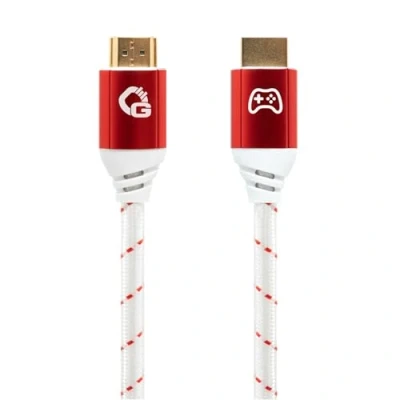 Abbildung von OEHLBACH GAMING New Game Red 2 Meter HDMI 2.1b Kabel Ultra High Speed zertifiziert, 8K@60Hz, eARC, ALLM, VRR, DSC kompatibel mit PS5, Xbox Series X/S, Nintendo Switch, PC Weiß 1 Stück
