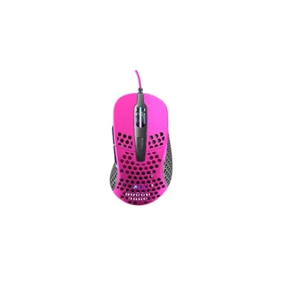 Abbildung von Xtrfy M4 RGB, Ultraleichte Kabelgebundene Gaming Maus, Ergonomisches Design für Rechtshänder, Pixart 3389 Sensor, Einstellbare RGB Beleuchtung, Pink Edition