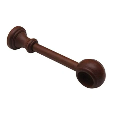 Abbildung von Gardinia Träger geschlossen für Gardinentechnik Ø 28 mm nussbaum 17 cm